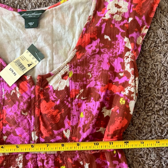 NWT Eddie  Bauer Women's Floral Dress Sz 4 - Picture 10 of 14